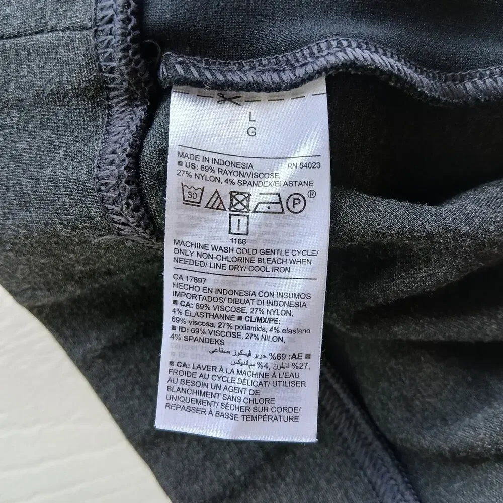 Old Navy Side Stripe Stevie Skinny Ankle Pants L heather grey hidden ankle zip - Picture 5 of 13